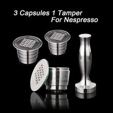 Load image into Gallery viewer, 4PC/Set Nespresso Stainless Steel Refillable Coffee